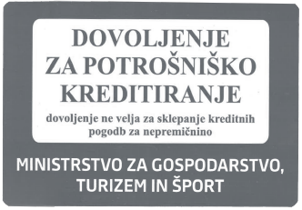 Potrošniško posojilo, kredit, KDL, Kreditna Družba Ljubljana